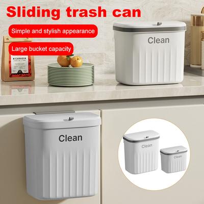 8.5L/12L Mutfak Çöp Kovası Duvara Monte Asılı Çöp Kutusu Kapaklı Çöp Kovası Dolap İçi Lavabo Altı Atık Çöp Kompost Kovası