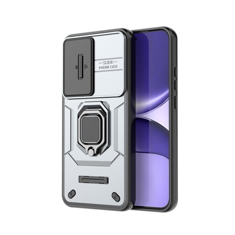 

Для Xiaomi Poco F7 Чехол Слайд Камера Чехол для Телефона Xiaomi Poco F7 Чехол Бампер Броня ПК Ударопрочная Задняя Крышка Чехлы Xiaomi Poco F7 Poco F7 серый