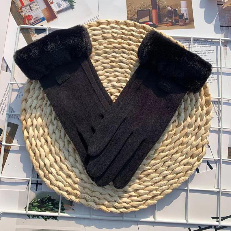 Gants Thermiques en Velours Allemand pour Femmes, Gants Froids d'Automne pour Voyage en Extérieur, Gants Mignons pour Femmes