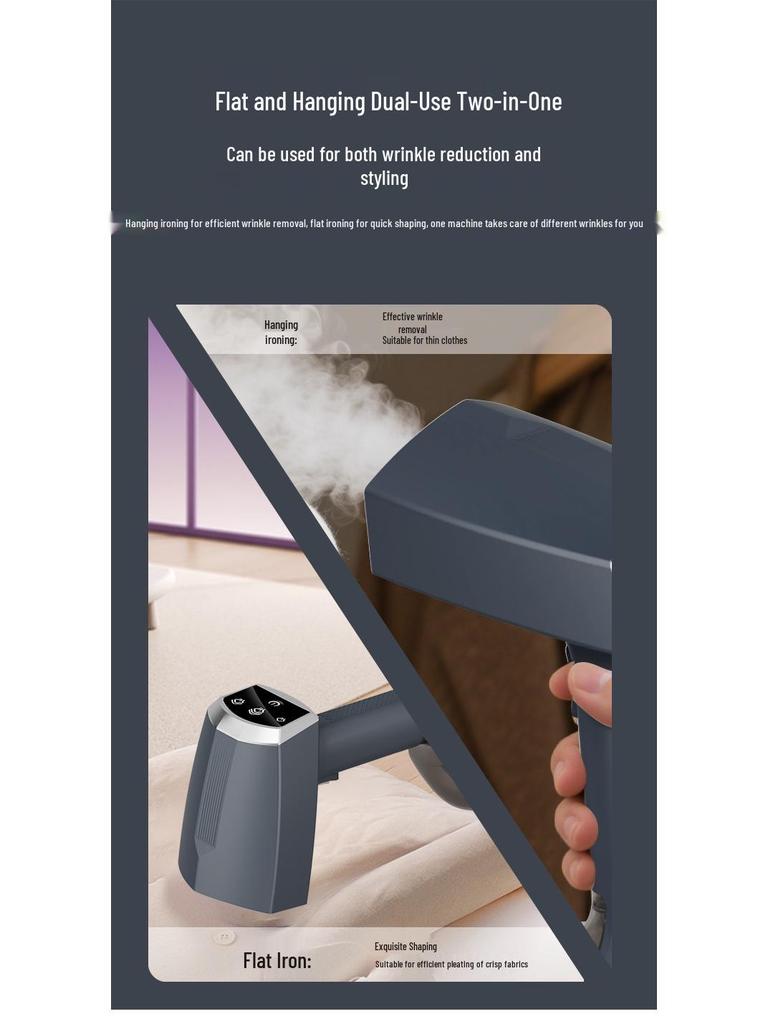 Dual-Function Handheld Garment Steamer & Iron