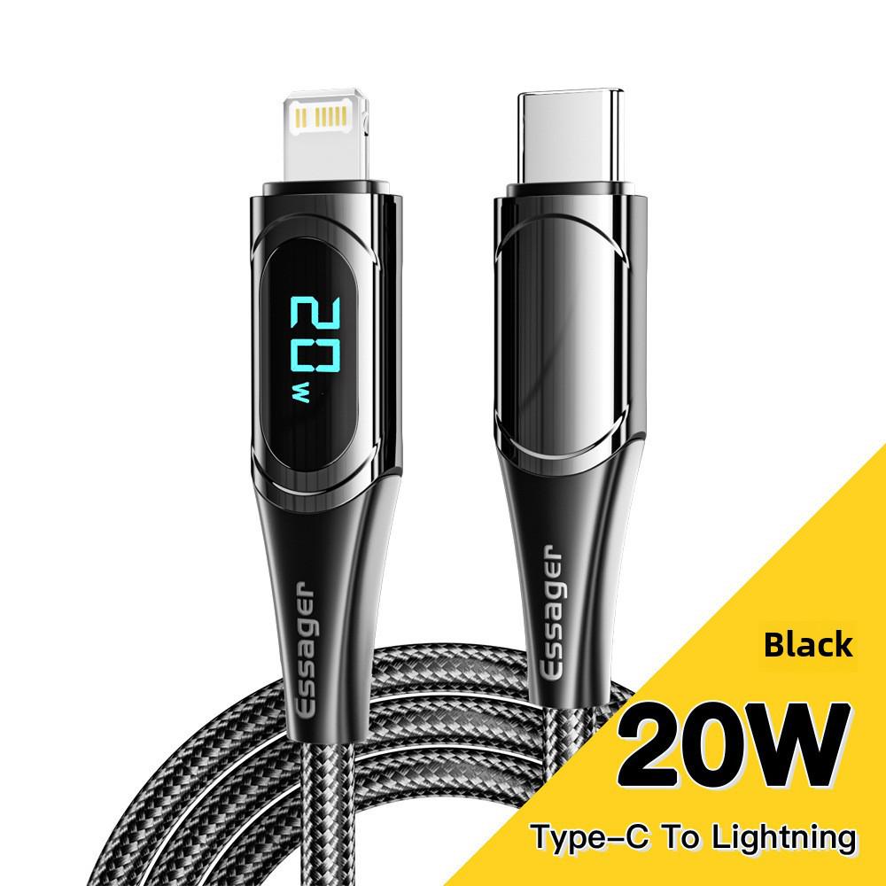 

ESSAGER Yuedong Series PD Display Кабель для быстрой зарядки ноутбуков, планшетов и телефонов 1m