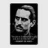 Robert De Niro Metallschild Poster Kneipe Pub Garage Dekoration Schilder Blechschild Poster