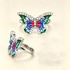 Yanbai Colorful Butterfly Ring for Women - Simple, Popular European and American Style Enamel Jewelry