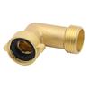 Conector Furtun de Grădină Cot 90 Grade Alamă Cot Furtun de Grădină Adaptor Alamă Solidă (2buc)+ 4 Inele de etanșare suplimentare