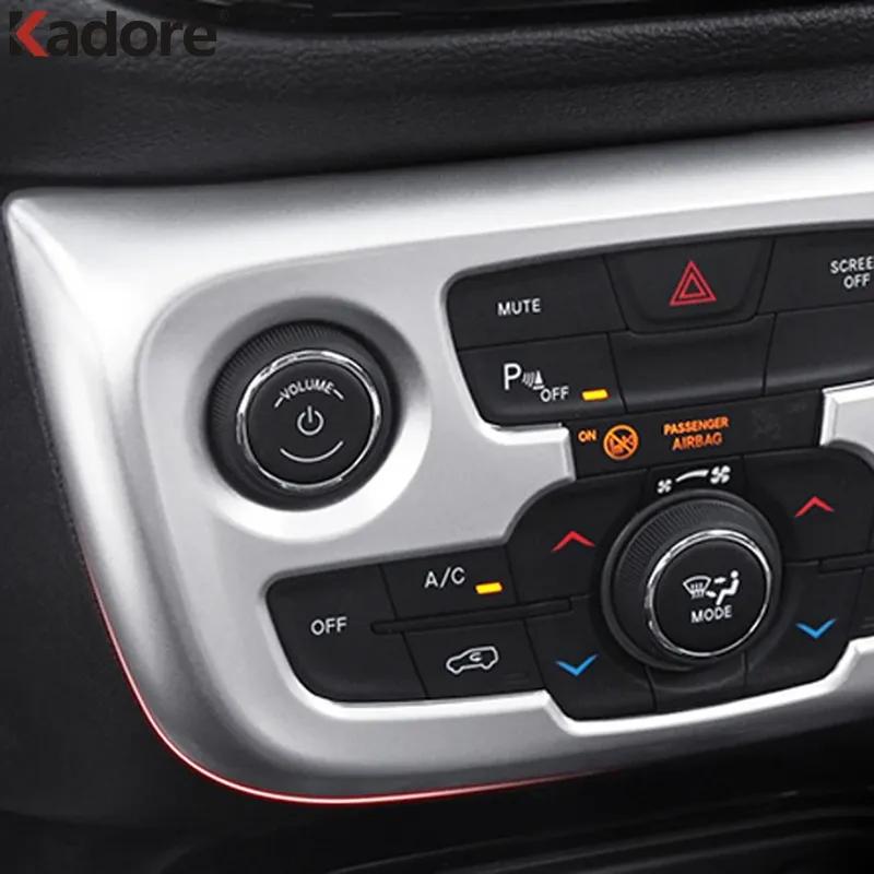 For Jeep Compass 2017 2018    Matte Car Center Air Condition AC Switch Button Panel Cover Trim Interior Accessories