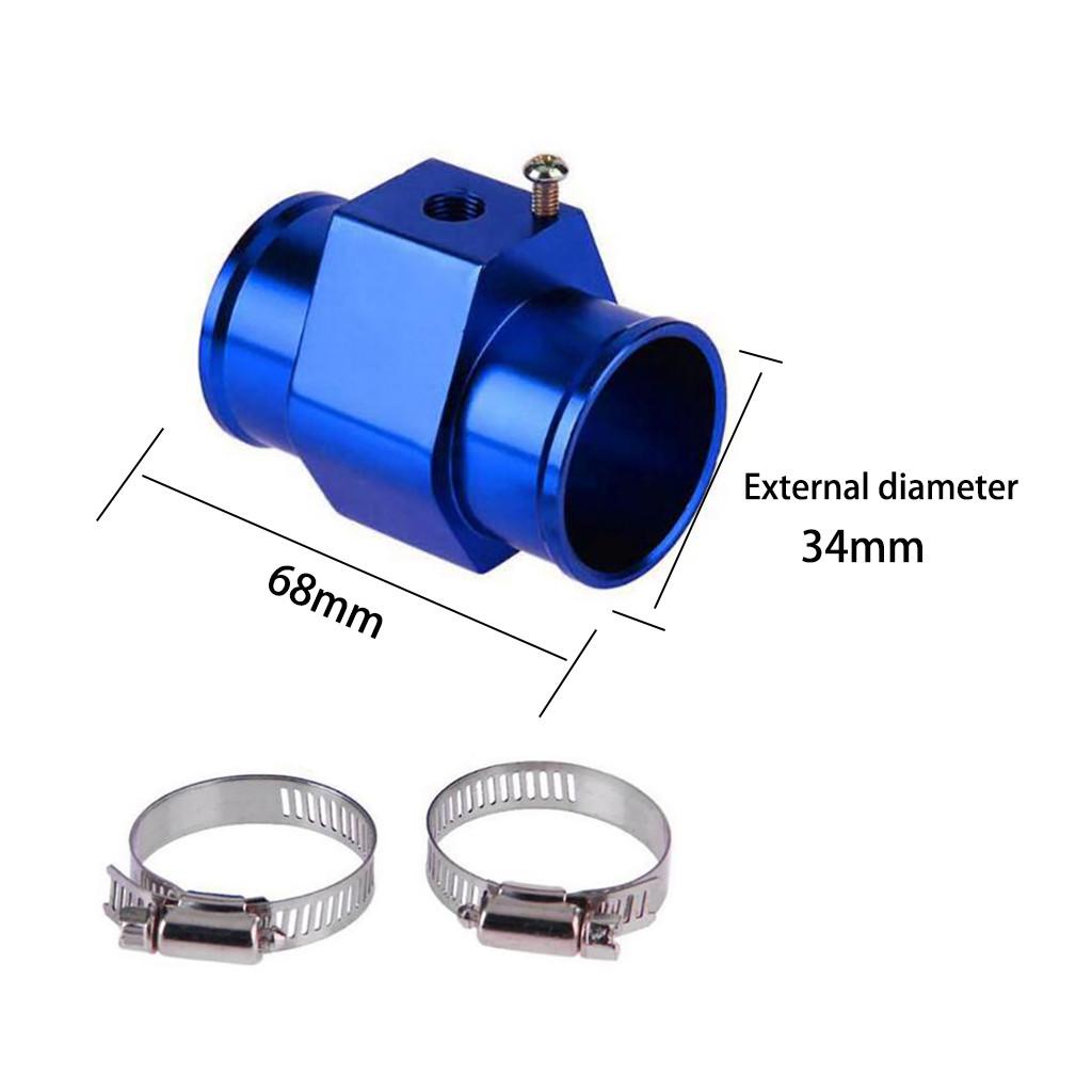 Blue Water Temp  Temperature Joint Pipe Gauge Radiator Hose Adapter