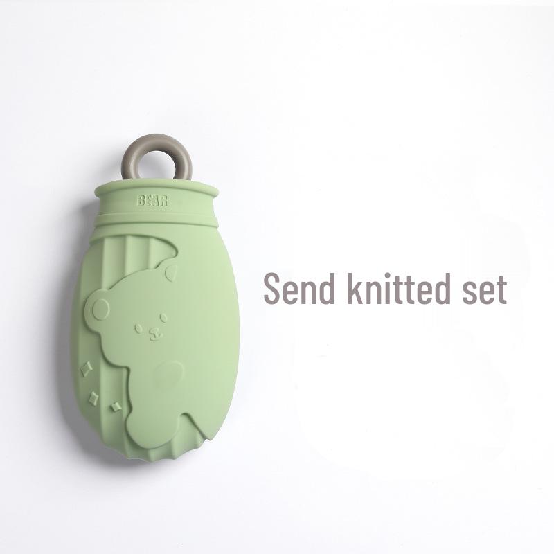 Bolsa de Água Quente e Aquecedor de Mãos de Silicone com Desenho Animado - Antiexplosão, Pelúcia, Fofo, Pequeno