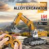Rc Excavator 1/64 Mini Alloy Remote Controlled Engineering Vehicle Construction Crawler Trucks with Light Sound Toys Kids Adult