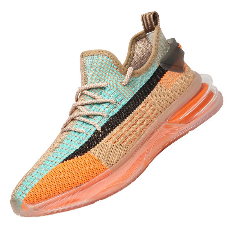 2025 Sommer atmungsaktive Fliegenstrick-Mesh-Schuhe Herren Jugend Sport- und Freizeitschuhe vielseitige Studenten-Kokosschuhe Luftpolsterschuhe