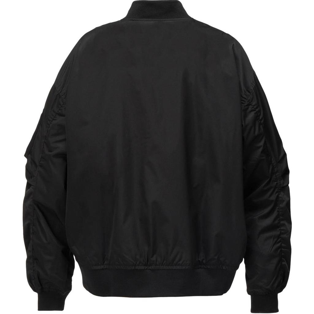 Onitsuka Tiger Solid Color Pilot Baseball Collar Zipper Long Sleeve Jacket Unisex Jacket Black 2183B464-001