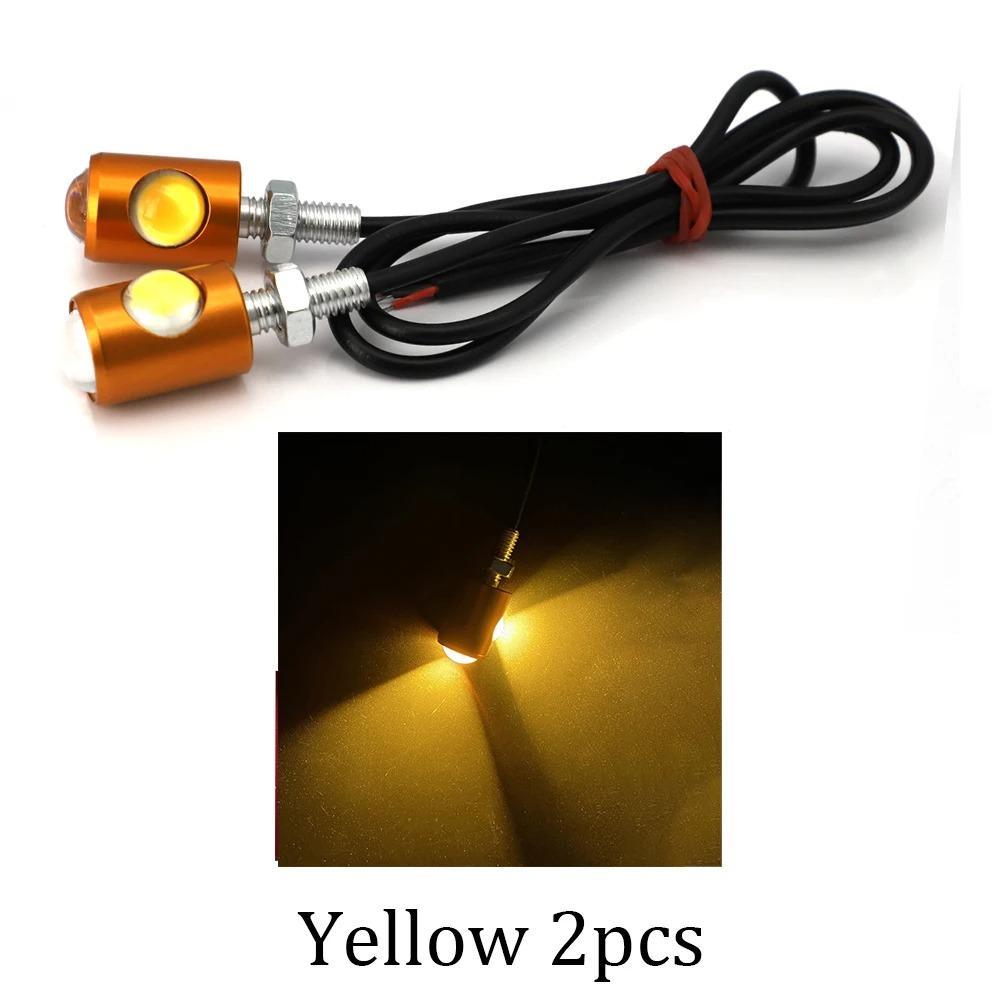 2Pcs LED Motorcycle Signal Lamp Super Bright LED Car Number License Plate Bolt Screw Tail Rear Light Brake Fog Lamp Bulb