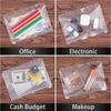 5pcs A5 Binder Zipper Pocket,6 Holes Economy Cash Envelope Transparent Zipper Folder for 6 Rings Economy Binder Notebook