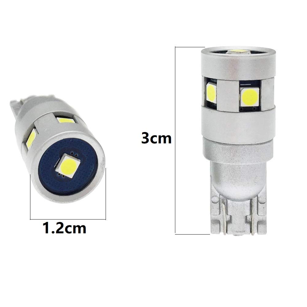 BestQ T10 LED High Super s pro Pokoj Klínová SPZ Ultra Univerzální 3030 Sada Žárovek Autopříslušenství, Bílá, Jas, Jasný, Vestavěný