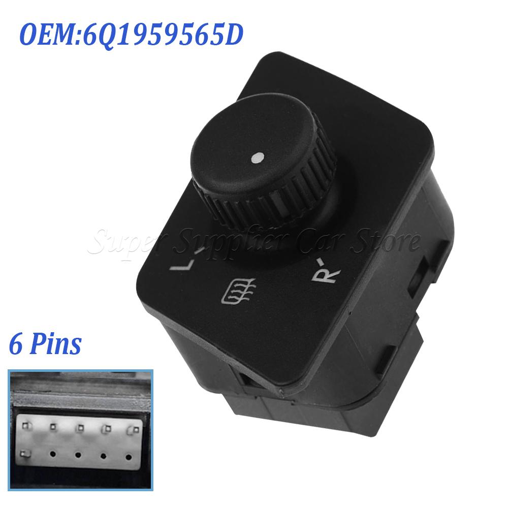 1PC Adjust Knob Side Mirror Switch For VW Polo 9N 2001 2002 2003 2004 2005 2006 2007 2008 2009 2010 6Q1959565D 6Q1 959 565D 565H