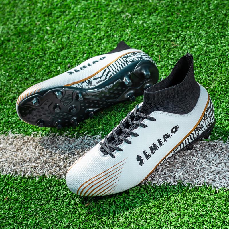 Football Shoes   Men's Large-scale Football Shoes Long Nail Anti-slip and Wear-resistant TPR Artificial Corthop Outdoor Children's Football Shoes