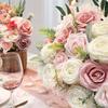 Artificial Rose Flower Bouquet Kit for Wedding Centerpieces, Bride Bouquets, Table & Chair Decorations, Cake & Home Decoration Diy, Valentine Day