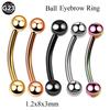1PC G23 Titanium Nose Lip Ear Cartilage Tragus Piercing Eyebrow Horseshoe Rings Piercing Captive Bead Ring Sexy Piercing Jewelry