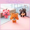 Creative Egg Party 3d Bear Plush Keychain For Gifts And Decor