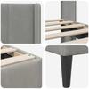 Bed Frame with Headboard Light Grey 120 x 190 cm Velvet