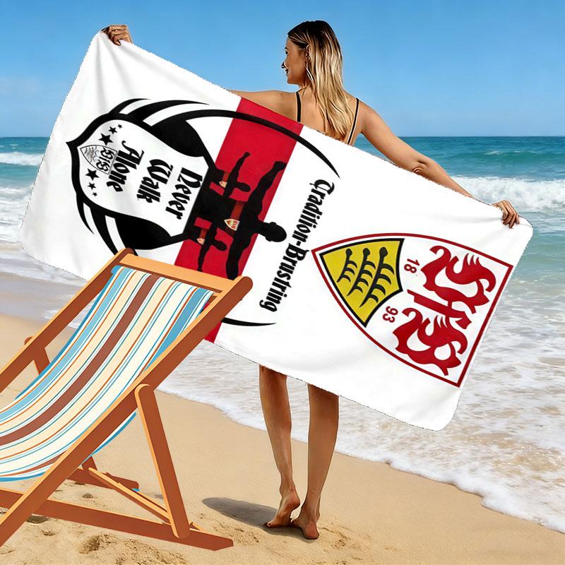 Stuttgart Power Print Beach Towel, Large Soft Quick Dry Towel for Beach Camping Swimming