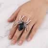 Rhinestone Spider Ring Insects Finger Ring Retro Open Ring  Women