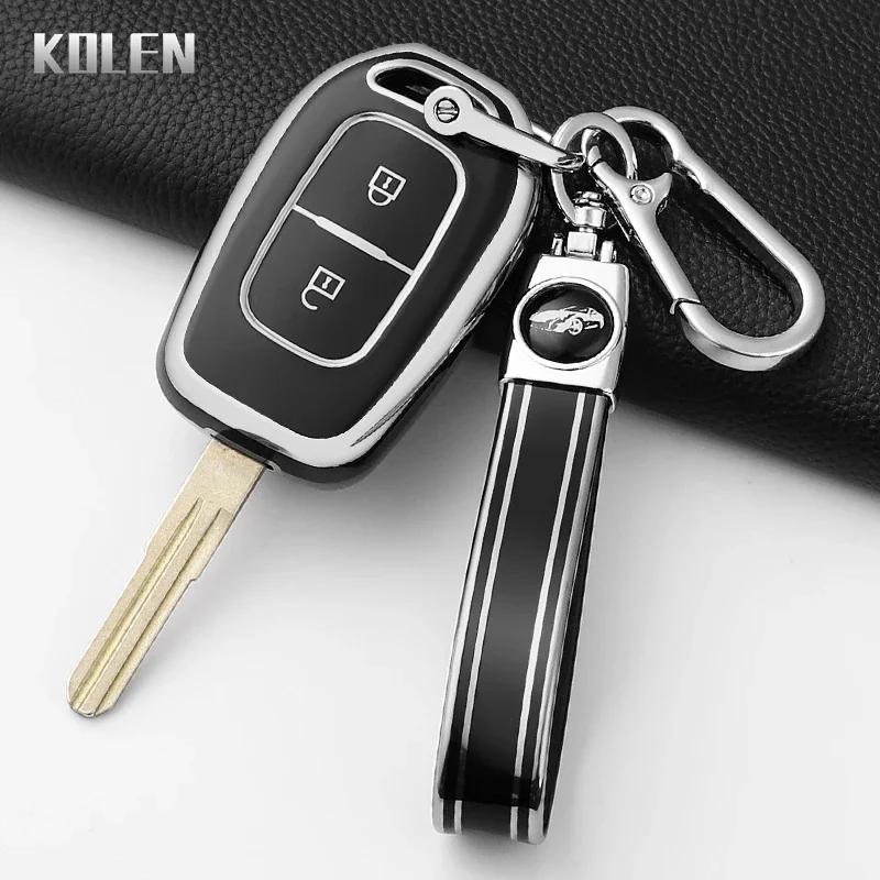 Fashion Tpu Car Key Case Cover For Renault Kwid Traffic Symbol Sandero Logan Lodgy Dokker Dacia Duster 2 3 Buttons Protector Fob