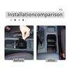 Black ABS Cup Holder Divider Storage Box For Subaru WRX -24 US