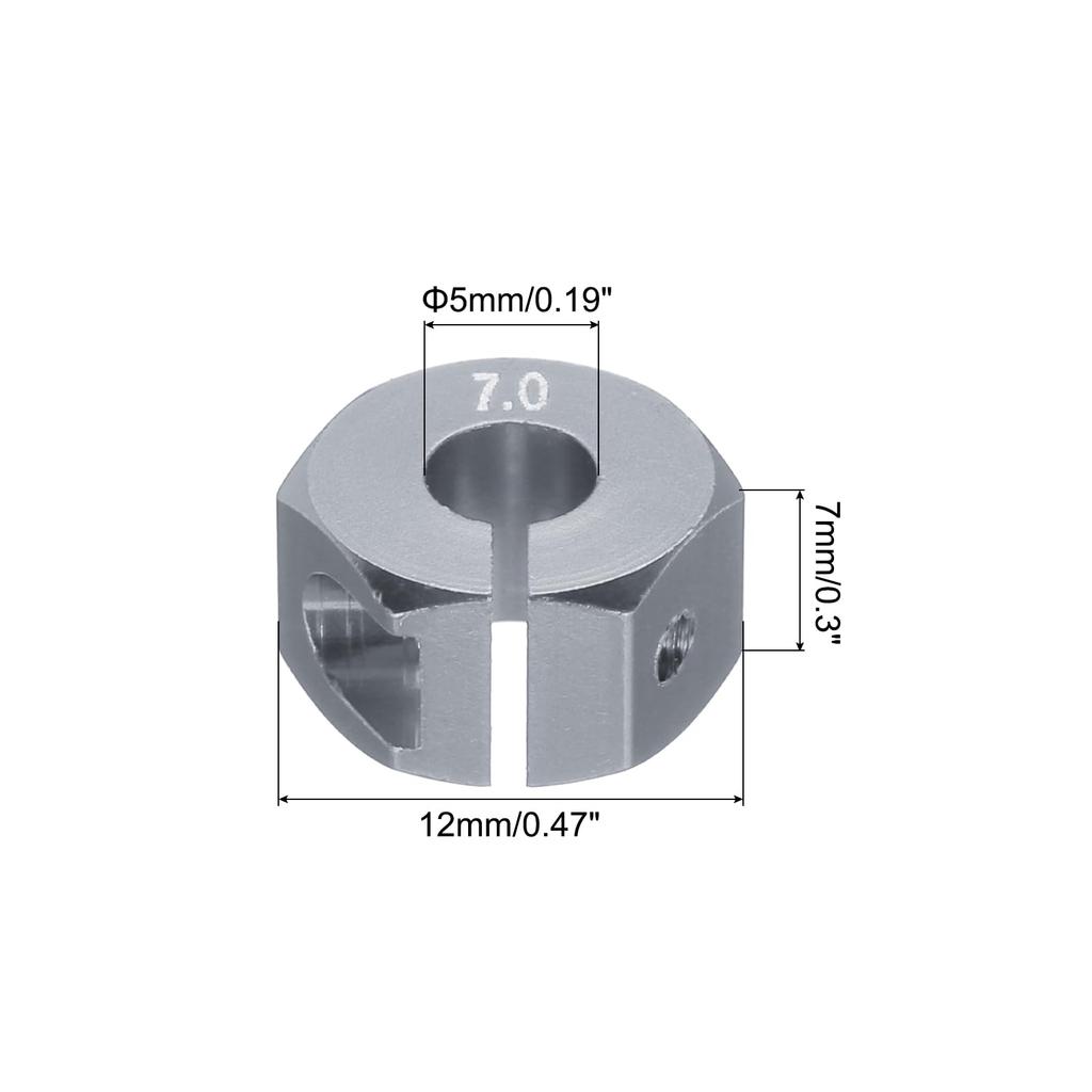 uxcell Titanium Wheel Hex Hub Drive Adapter with Screws and Pins for RC Car Upgrade Replacement Parts, Aluminum Alloy, 12mm Thick, 7mm Thick, 4 Pieces