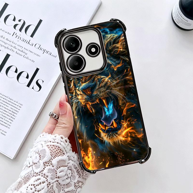 Handyhülle mit Löwenmotiv für Xiaomi Redmi Note 14, 15 Pro Plus, 13, 12, 11, 11S, 11T, 10, 9S, 9 und 5G – stoßfest und mit Airbag-Schutz