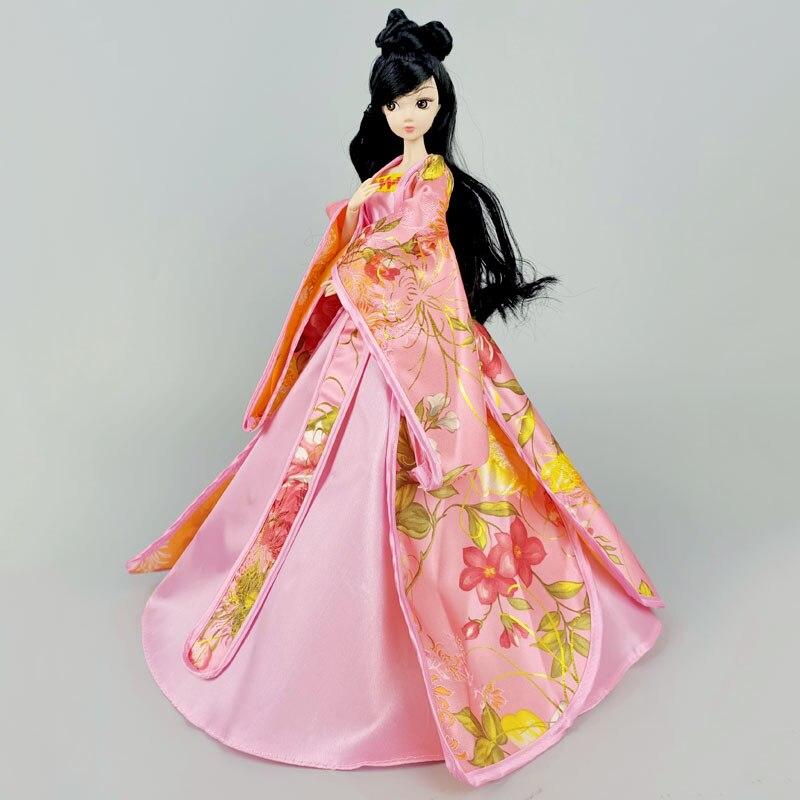 Cosplay Dress For Barbie Dolls 1/6 Traditional Chinese Ancient Beauty Costume Clothes Party Evening Dresses For Barbie Kids Toys