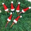 12pcs Mini Christmas Lollipop Hats, Festive Party Accessories, Perfect for Holiday Table Decorations & Dinner Parties