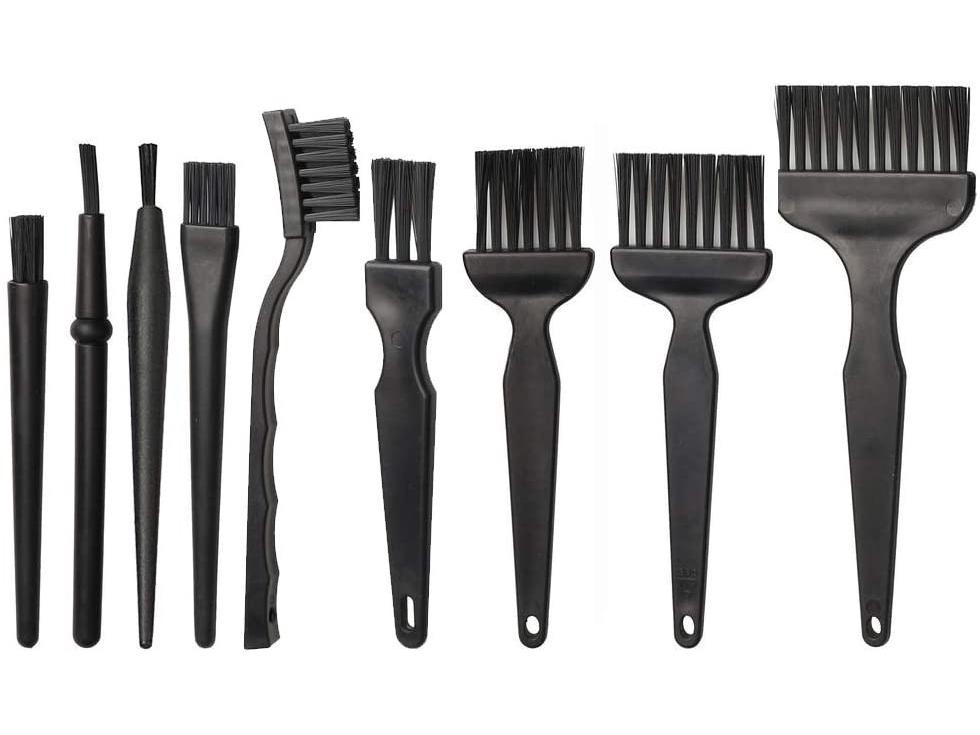 Ensemble de brosses antistatiques pour nettoyer téléphone, ordinateur, poussière de clavier et cartes PCB avec manche rond coudé