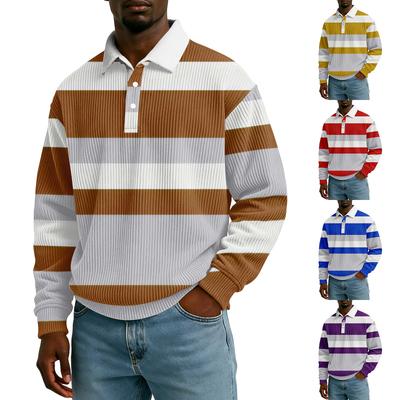 Men's Casual Loose-fitting Top Button-down Collar Long Sleeves