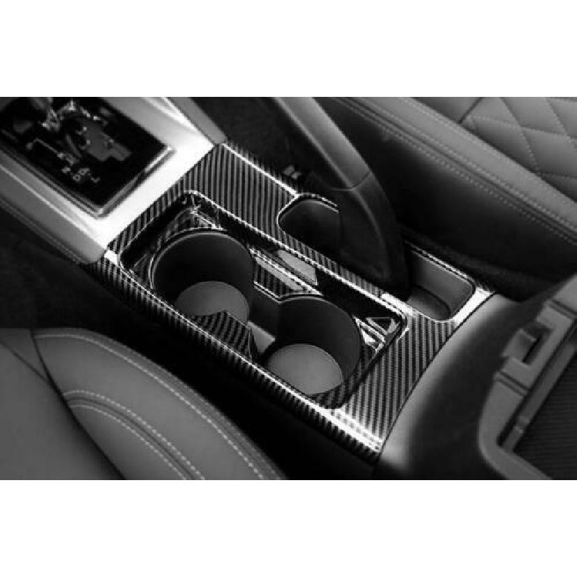Carbon Fiber Front Water Cup Cover Trim For Mitsubishi Outlander Sport 2020-2024