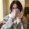 Windproof Knitted Gloves Keep Warm Stretch Knit Mittens Cute Touch-screen Gloves  Girl Women