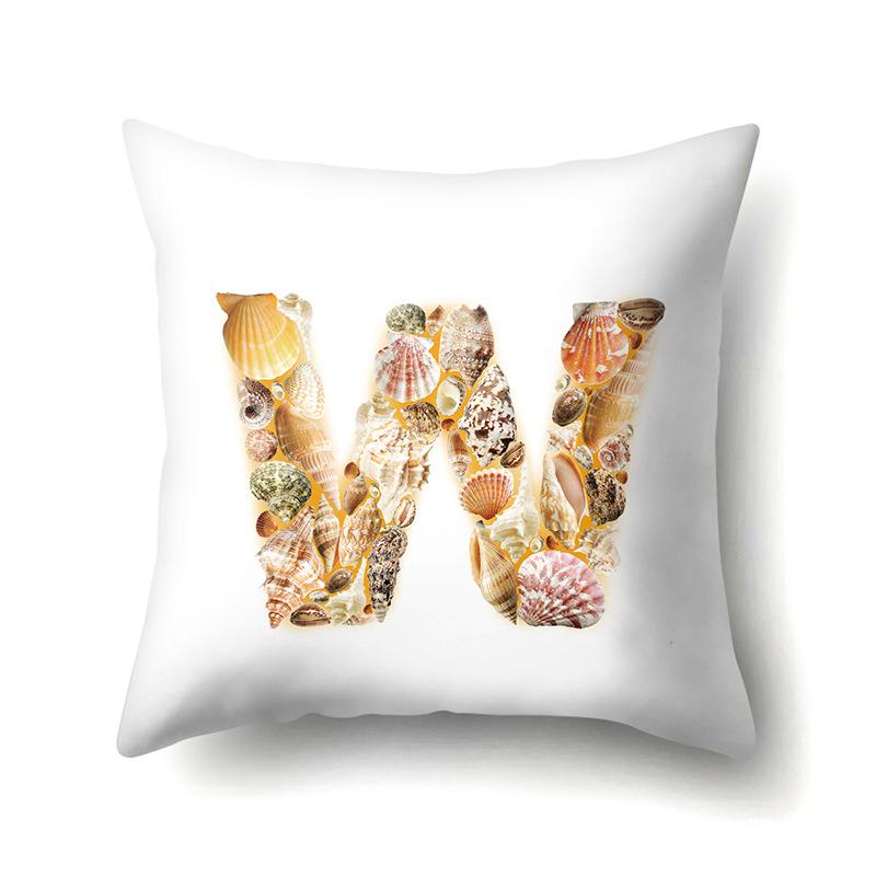 Polyester Pillowcase Automobile Decoration Home 26 English Letter Printed Pillowcase
