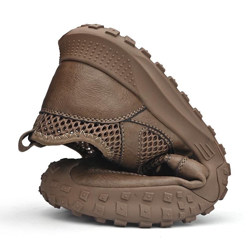 Summer Men's Oversized Breathable Lightweight Mesh Shoes Outdoor Sports and Leisure Shoes Hiking Shoes 38-46