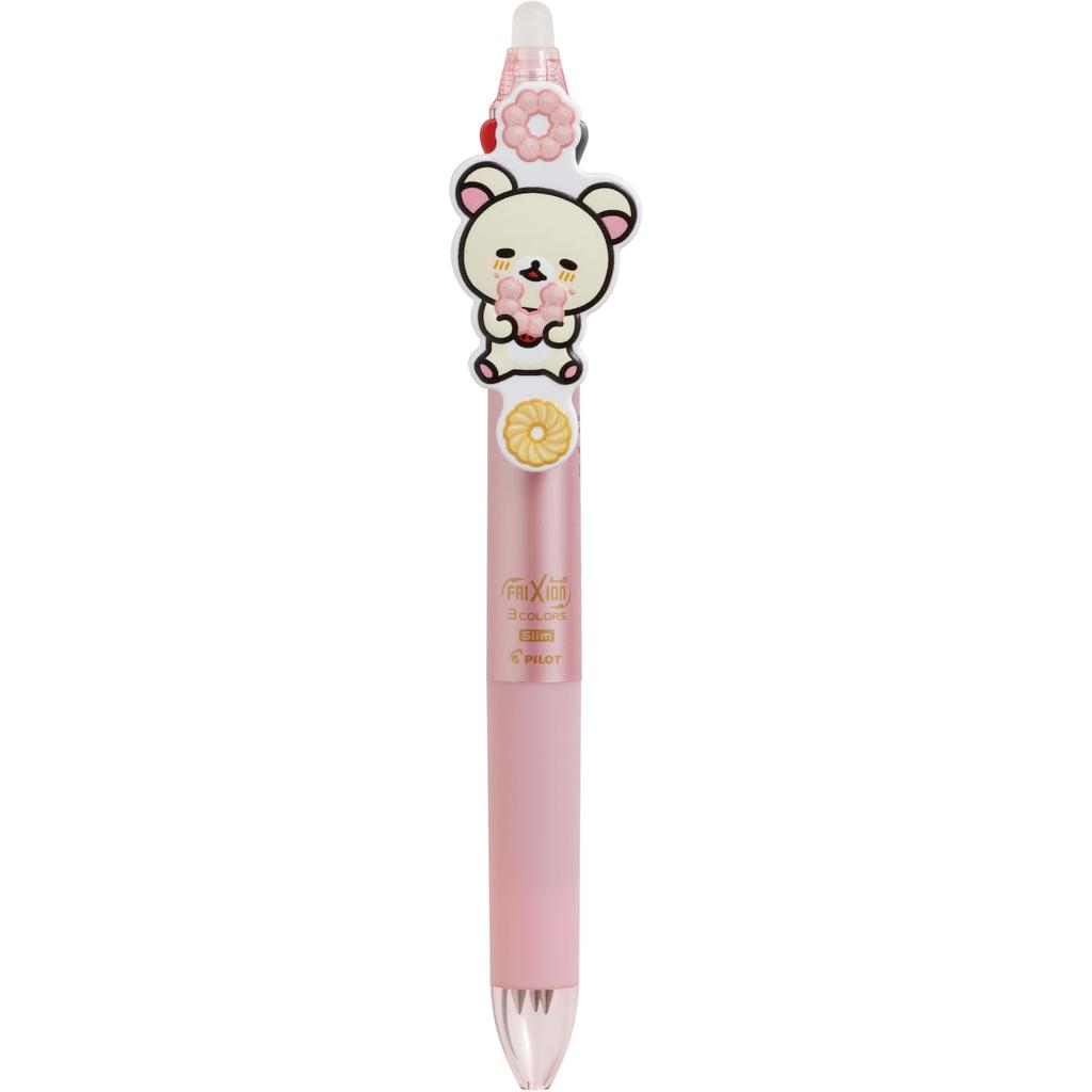 Rilakkuma X Mister Frixion Ball Slim 3C with Korilakkuma H145 X 13mm San-X "Rilakkuma Donut" Mascot, PR13802,