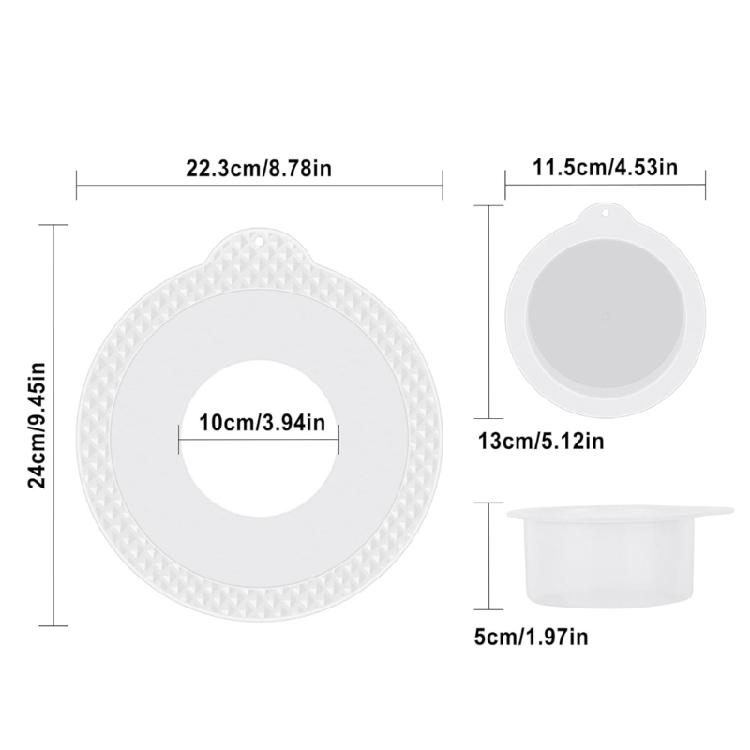 Kunststoff-Mixerdeckel, Ersatzdeckel, Mixerabdeckung, Rührschüsseldeckel, Ausgießschutz, Zubehör für 4,5-QT-/5-QT-Mixer