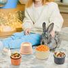 8pcs Reusable Stacking Cups, Colorful Nesting Rabbit Toys of Different Sizes for Small Animals Rabbit Snack Cup