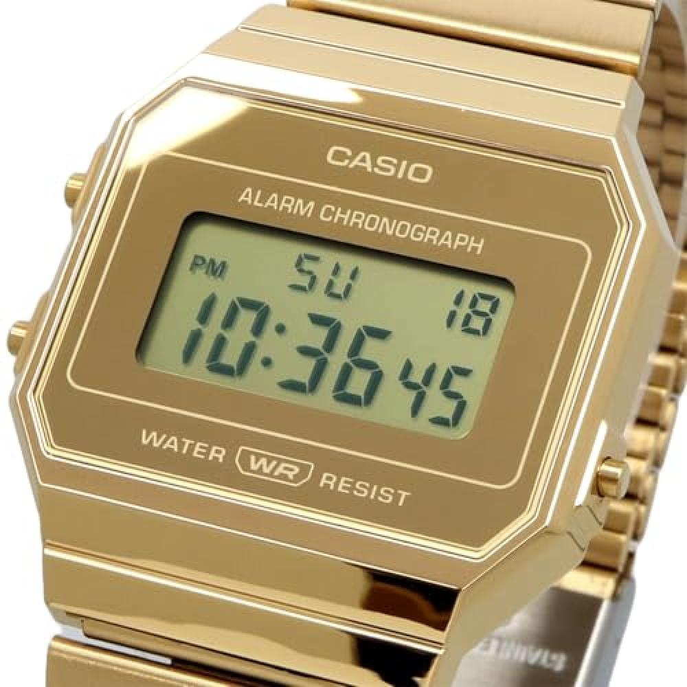 Casio Ceas digital CASIO Vintage Series A700WEVG-9A Bărbați Femei Model Aur de peste mări