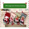 3/4Pcs Christmas Stockings Santa Snowman Hanging Xmas Tree Socks Ornaments Christmas Decor For Home New Year Candy Navidad Gift