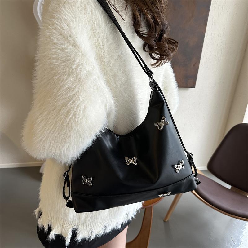 Women Butterfly Element Simple Urban Daily Commute Single Shoulder Tote Bag