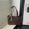 Retro Casual Large Capacity Tote Bag With Zipper Closure For Daily Use
