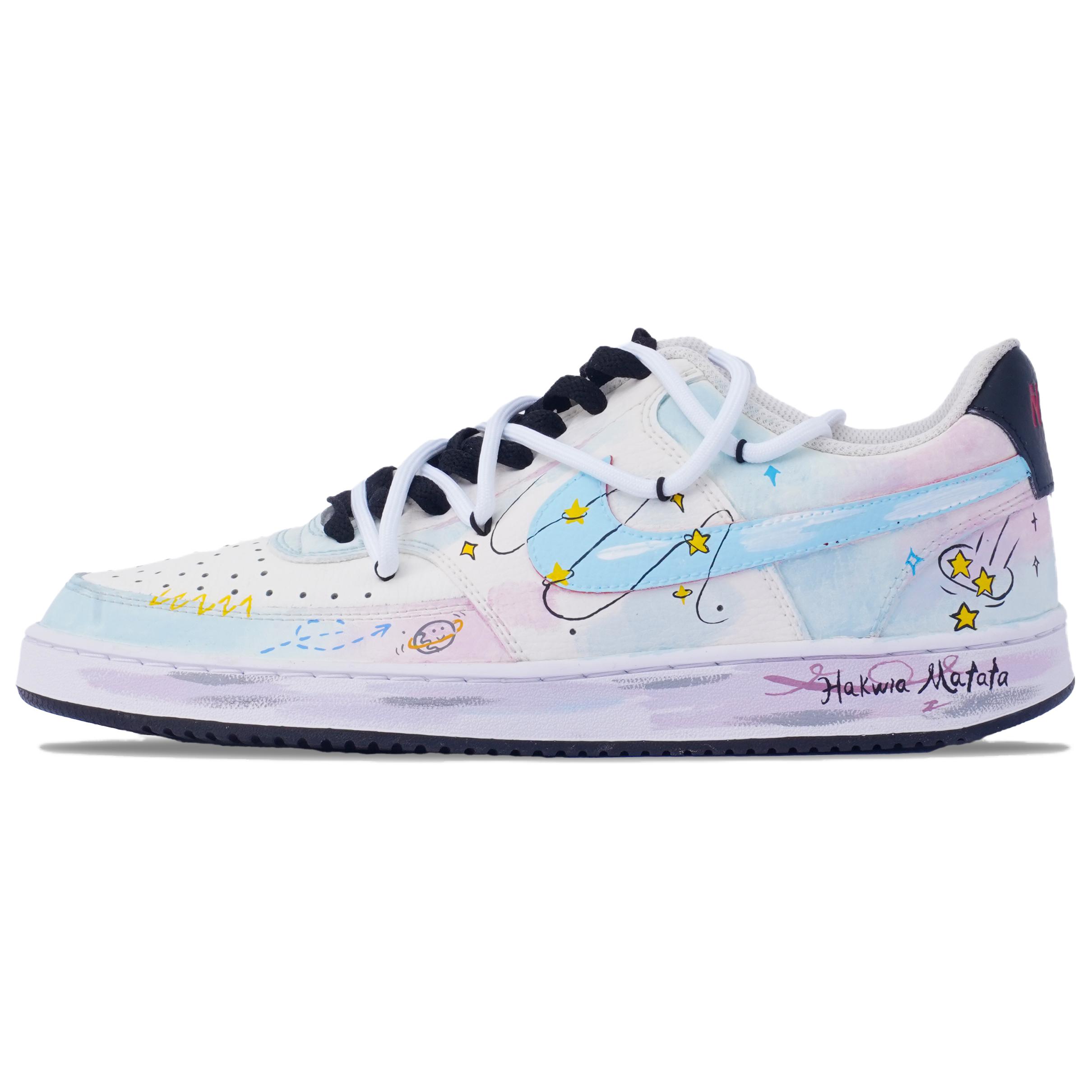

Nike Court Vision 1 Abrasion Resistant Abrasion Resistant Low top Skateboard Shoes Unisex White Blue DM1187-101(Team1103-) 41
