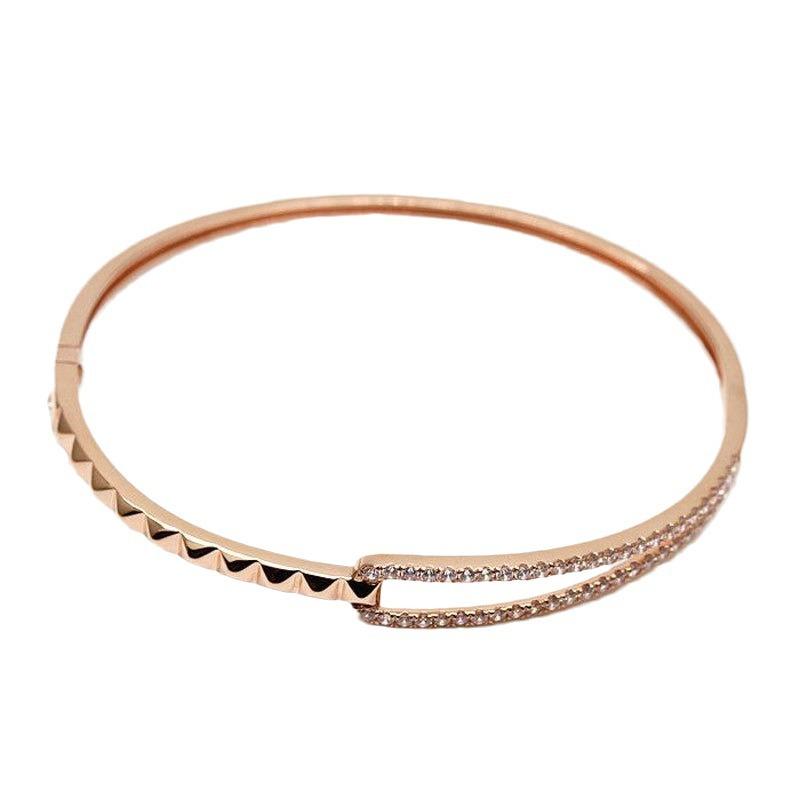 Purple Gold Bracelet Classic Fashion Inlaid Zircon Bracelet Rose Gold Plated Colored Gold Jewelry