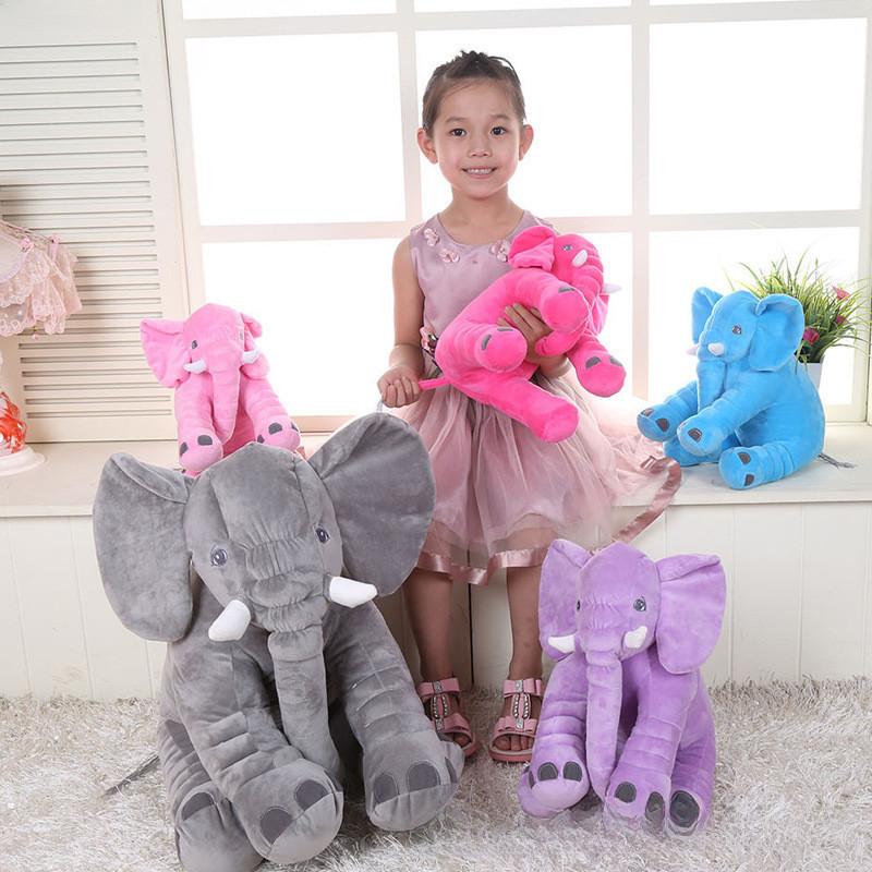 Adorabile Elefante Peluche Giocattolo Morbido Cotone PP Animale di Peluche Bellissimo Regalo