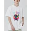 Black T Shirt with Colorful Cartoon Character and Bruh Text Graphic for Casual Wear