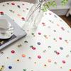 Elegant Lace Embroidery Tablecloth For Dining Table Decoration Polyester Fabric And Easy To Cleaning