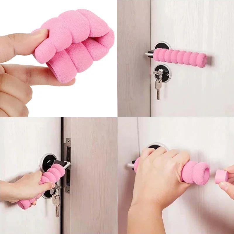 Soft Spiral Foam Elastic Door Handle Cover Doorknob Guard Protector Anti-collision Door Stopper Safety Practical Home Decor